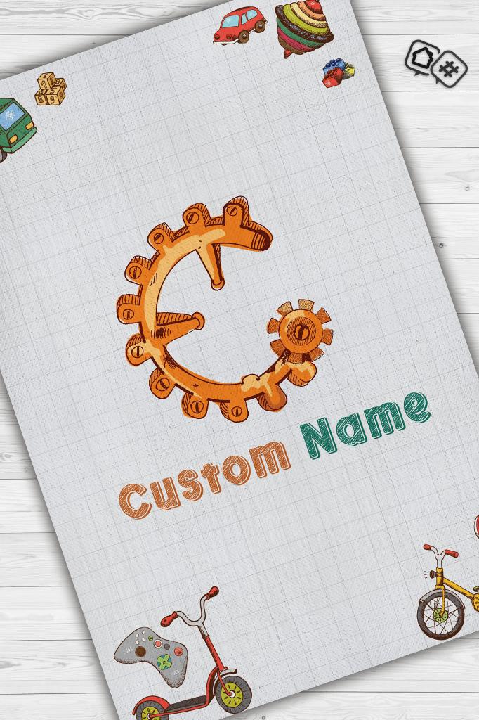 Oğlumun İsmi Kişiye Özel Kişiselleştirilebilir Dokuma Tabanlı Yıkanabilir Dekoratif Ev Halısı