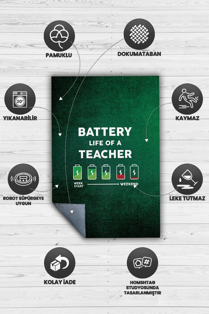 Öğretmenin Haftası Dekoratif Öğretmen Halısı