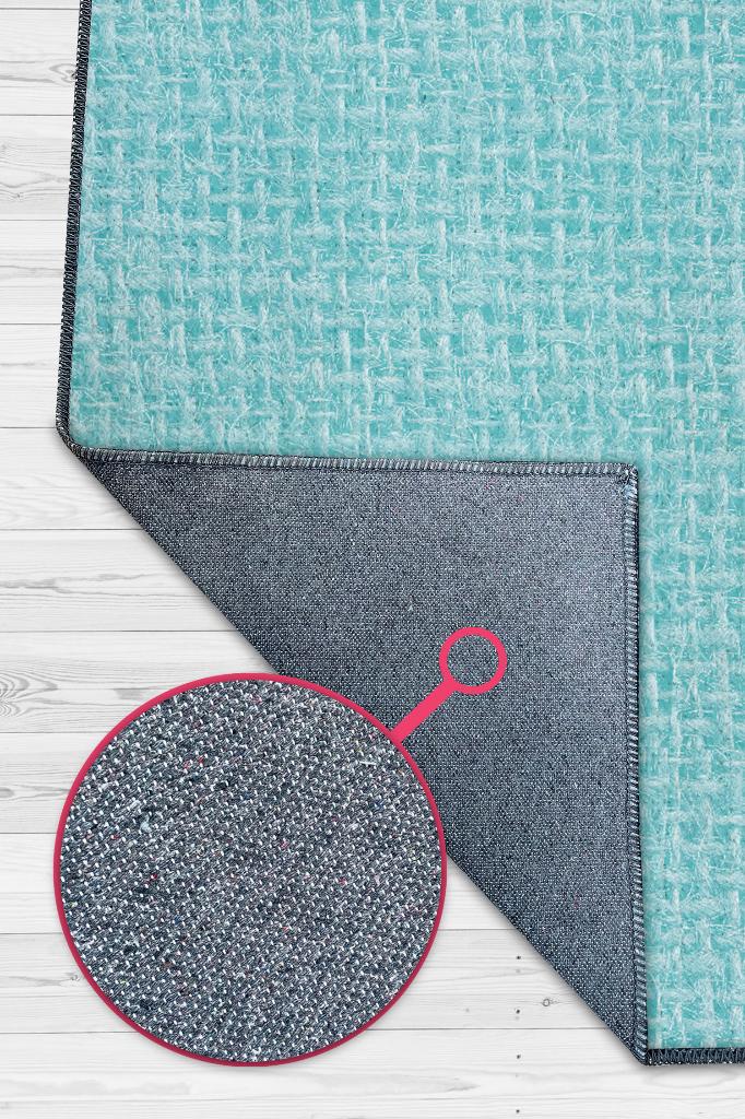 Oynayalım Mı Mavi Renkli Halı Modern Salon Halısı Köpekli Yatak Odası Halısı Dokulu Halı