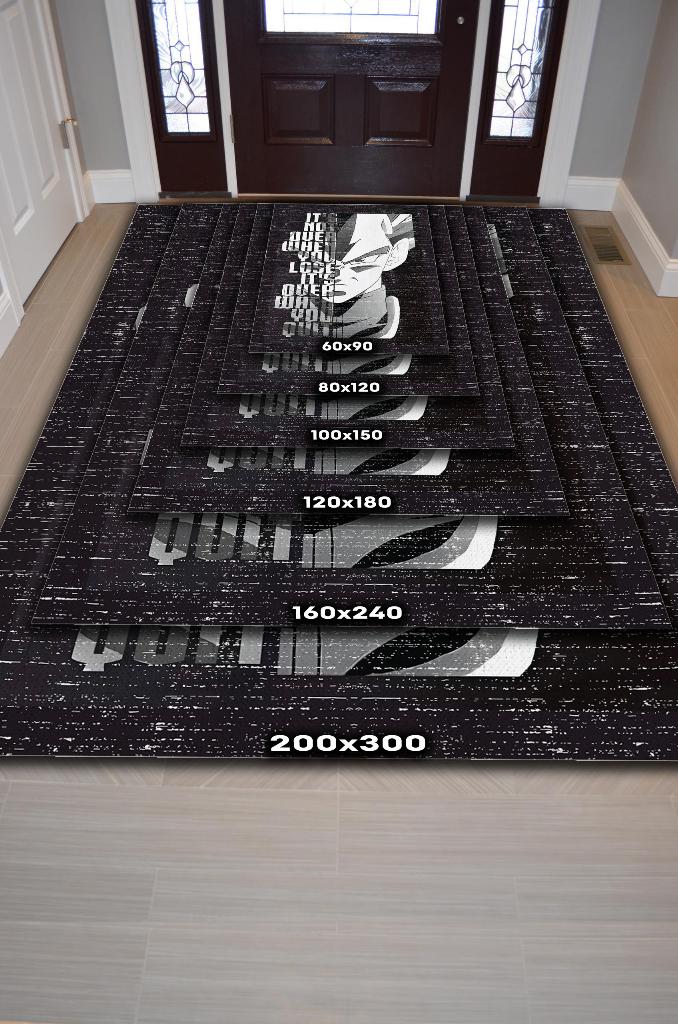 Pes Edersen Biter Siyah Beyaz Anime Halısı Dokuma Tabanlı Anime Sever Halısı Hediyelik Halı