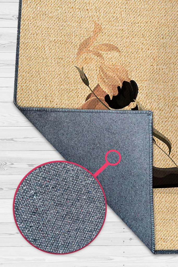 Homshtag Pilates Bej Renkli Yoga Sever Halısı Hediyelik Yıkanabilir Düz Renk Halı Meditasyon Halısı