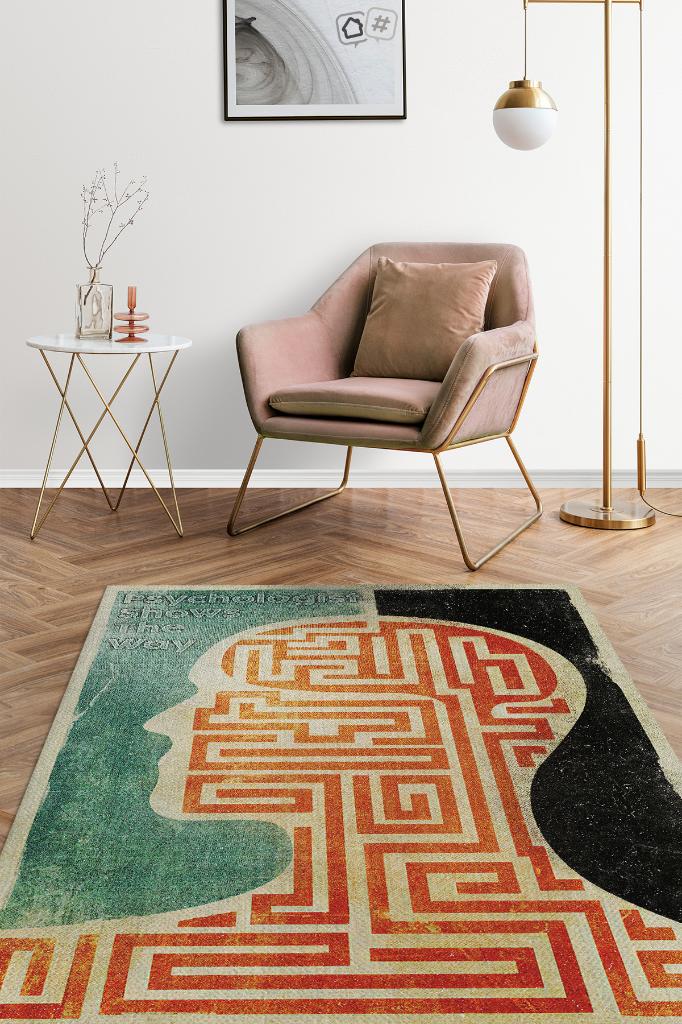 Psikolog Yolu Gösterir Dekoratif Halı