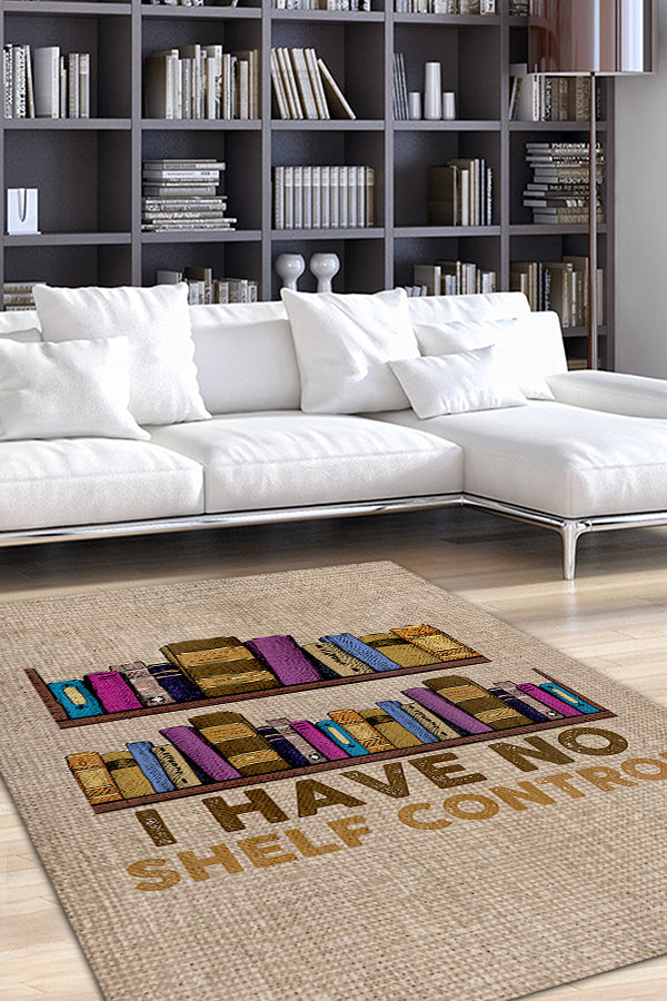 Raf Kontrolüm Yok Bej Renkli Kitap Sever Halısı Okuma Sever Çalışma Odası Halısı