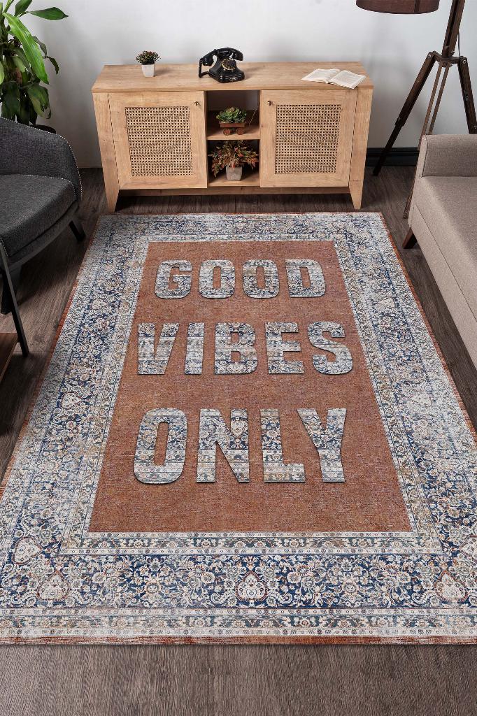 Sadece İyi Hisler Etnik Desenli Halı Geometrik Salon Halısı Çok Renkli Oturma Odası Halısı