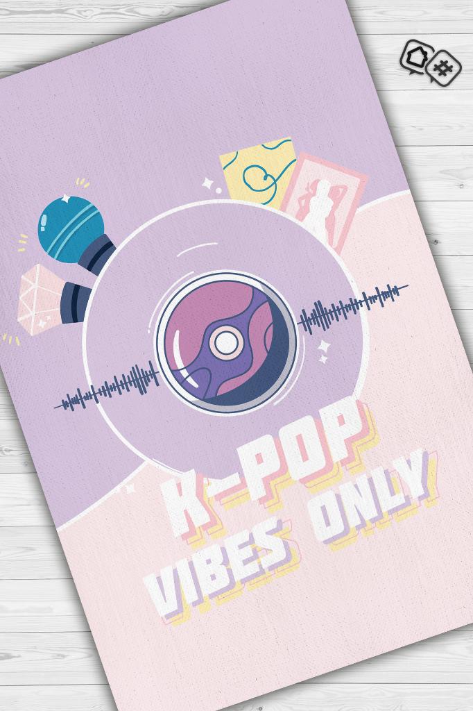 Sadece K-pop Çok Renkli Pembe Mor Kpop Sever Genç Odası Halısı Modern Dokuma Hediyelik Halı