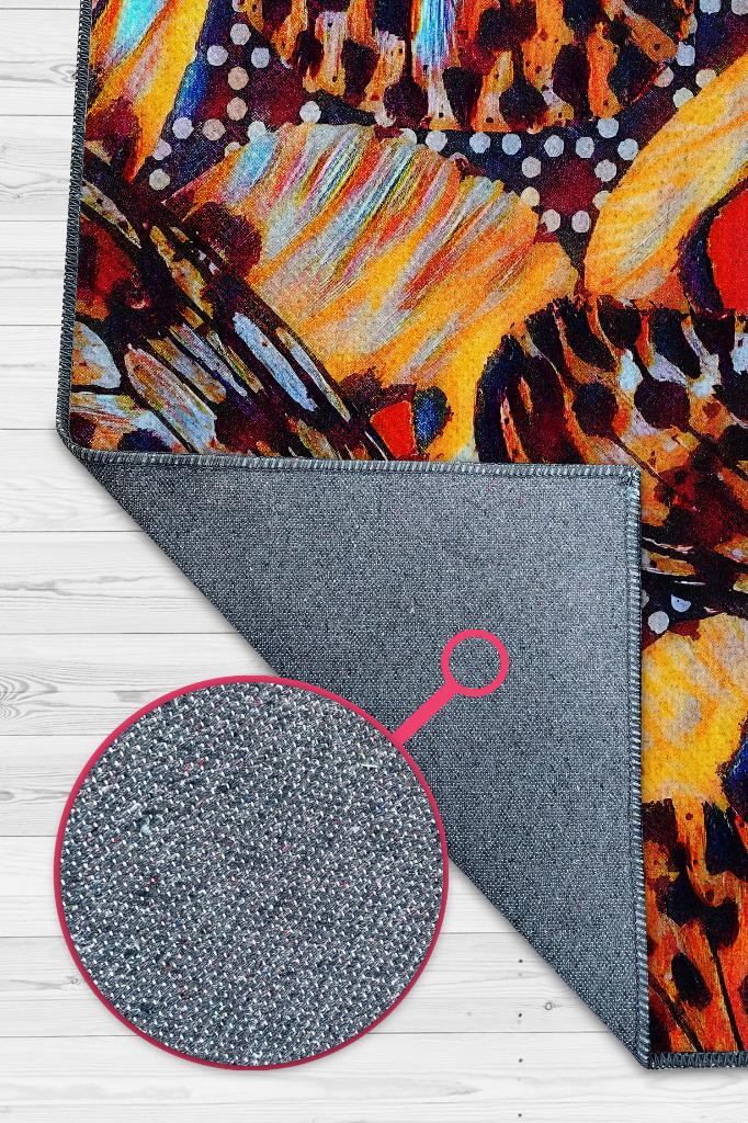 Homshtag Sanatsal Kelebek Çok Renkli Dekoratif Halı Dokuma Taban Hayvan Baskılı Özel Tasarım Halı