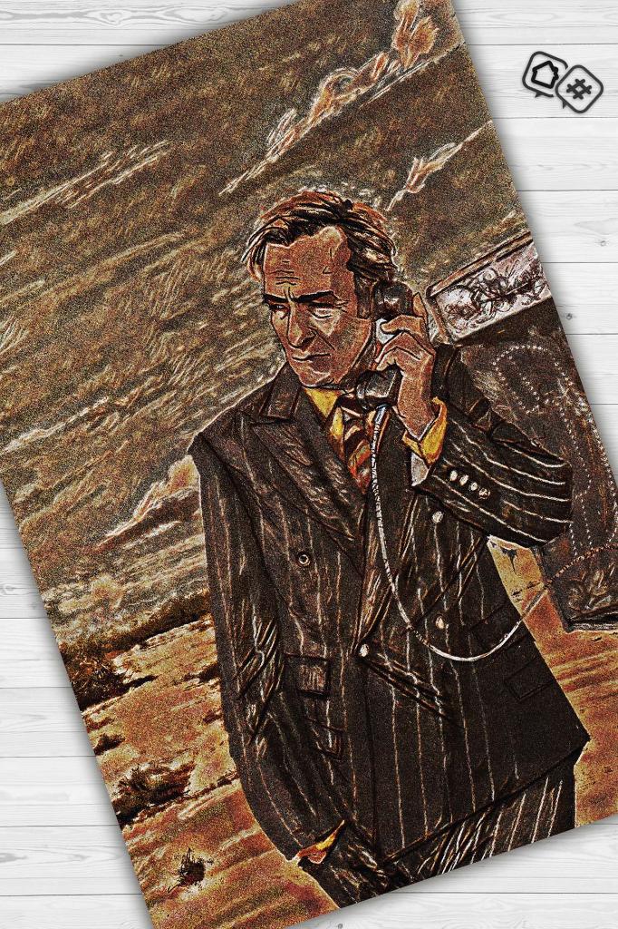 Saul Film Desenli Halı Breaking Bad Film Halısı Art Deco Renkli Dokulu Film Serisi Halı