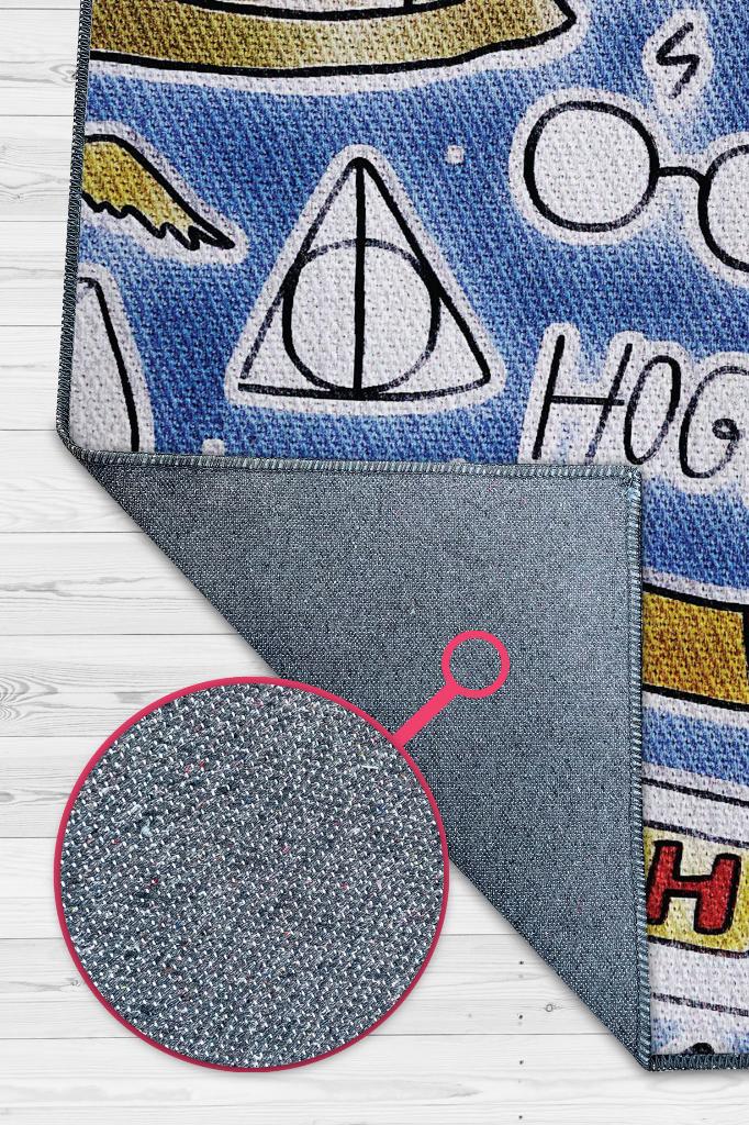 Sihir Okulu Harry Potter Desenli Halı Çok Renkli Halı Harry Potter Film Çocuk Odası Halısı