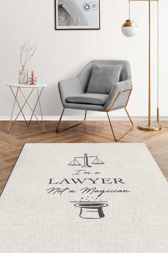 Sihirbaz Değilim Avukatım Dekoratif Avukat Halısı