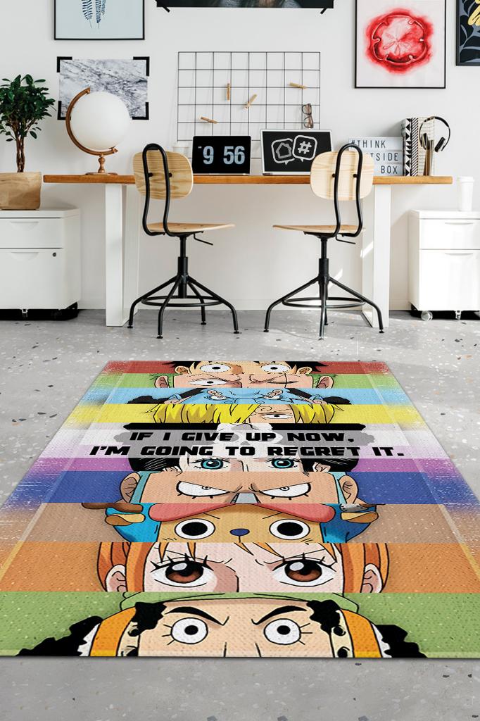 Şimdi Vazgeçemem Çok Renkli Halı Modern Dokuma Tabanlı Anime Sever Halısı Hediyelik Halı