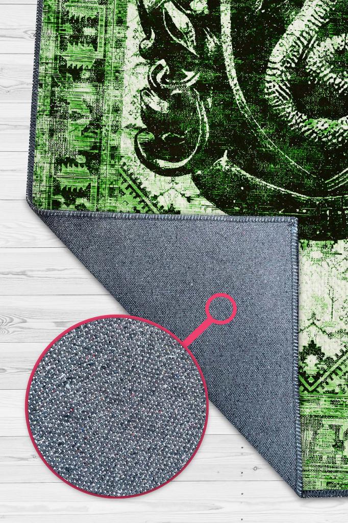 Slytherin Harry Potter Desenli Halı Yeşil Renkli Halı Harry Potter Film Sever Halısı