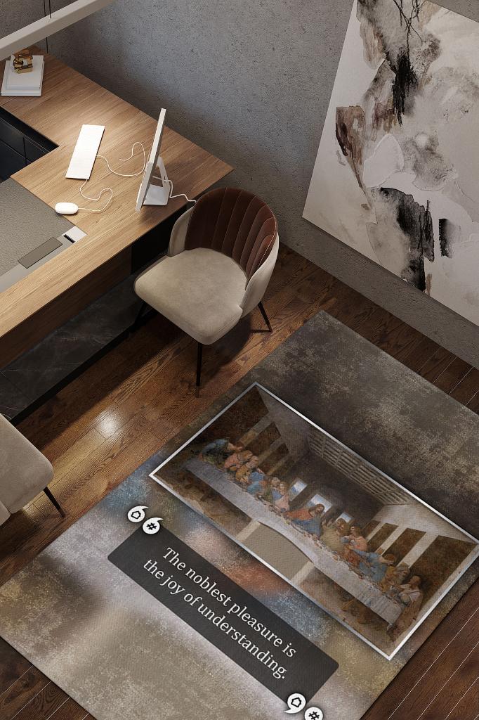 Son Akşam Yemeği Da Vinci Sanat Sever Halısı Çok Renkli Halı Tablo Temalı Halı Sanat Halısı