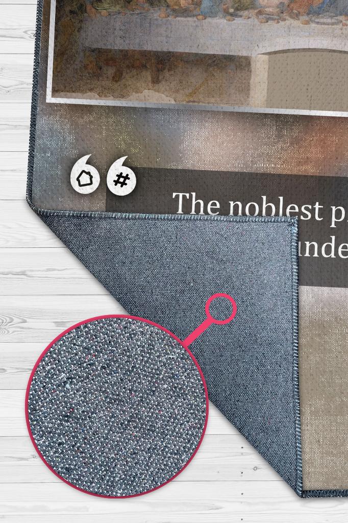 Son Akşam Yemeği Da Vinci Sanat Sever Halısı Çok Renkli Halı Tablo Temalı Halı Sanat Halısı