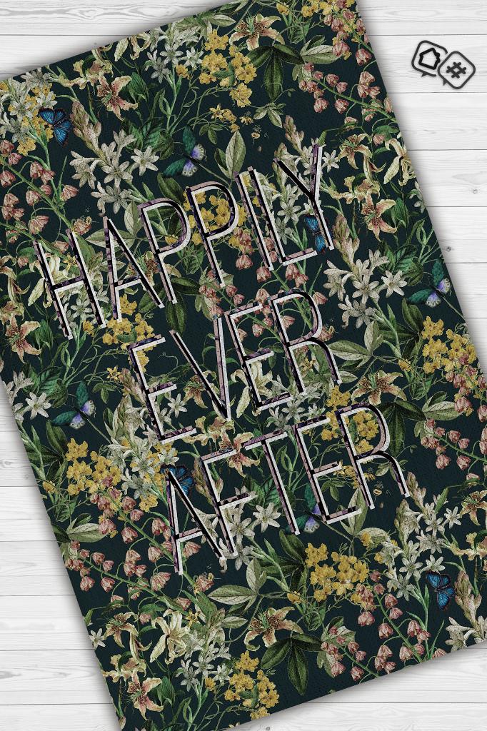 Sonsuza Dek Mutlu Çiçek Desenli Siyah Renkli Halı Art Çiçek Temalı Figürlü Salon Halısı