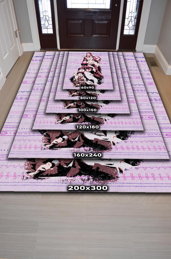 Stray Kids Çok Renkli Genç Kız Odası Halısı Modern Dokuma Halı Kpop Sever Müzik Temalı Halısı