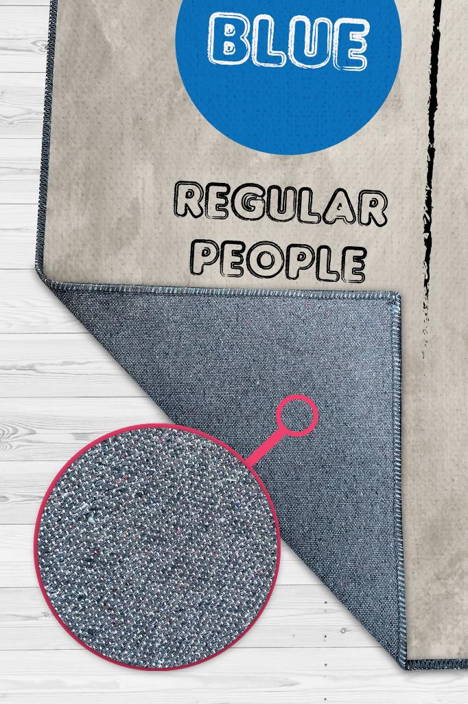 Tasarımcı Mavisi Dekoratif Tasarımcı Halısı