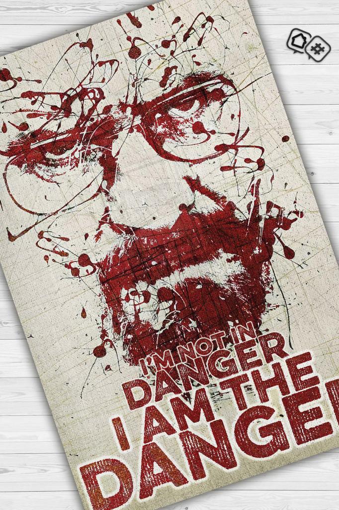 Tehlikenin Ta Kendisi Dokuma Tabanlı Yıkanabilir Breaking Bad Halısı