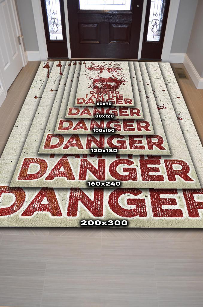 Tehlikenin Ta Kendisi Dokuma Tabanlı Yıkanabilir Breaking Bad Halısı
