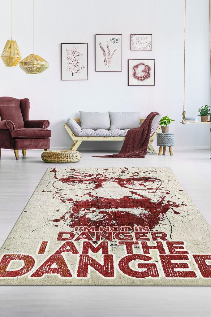 Tehlikenin Ta Kendisi Dokuma Tabanlı Yıkanabilir Breaking Bad Halısı