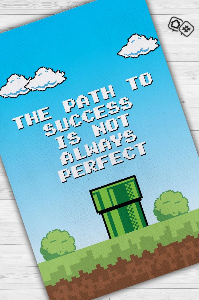 The Path Çok Renkli Oyuncu Halısı Mavi Renk Gamer Temalı Halı Super Mario Sever Hediye Halı