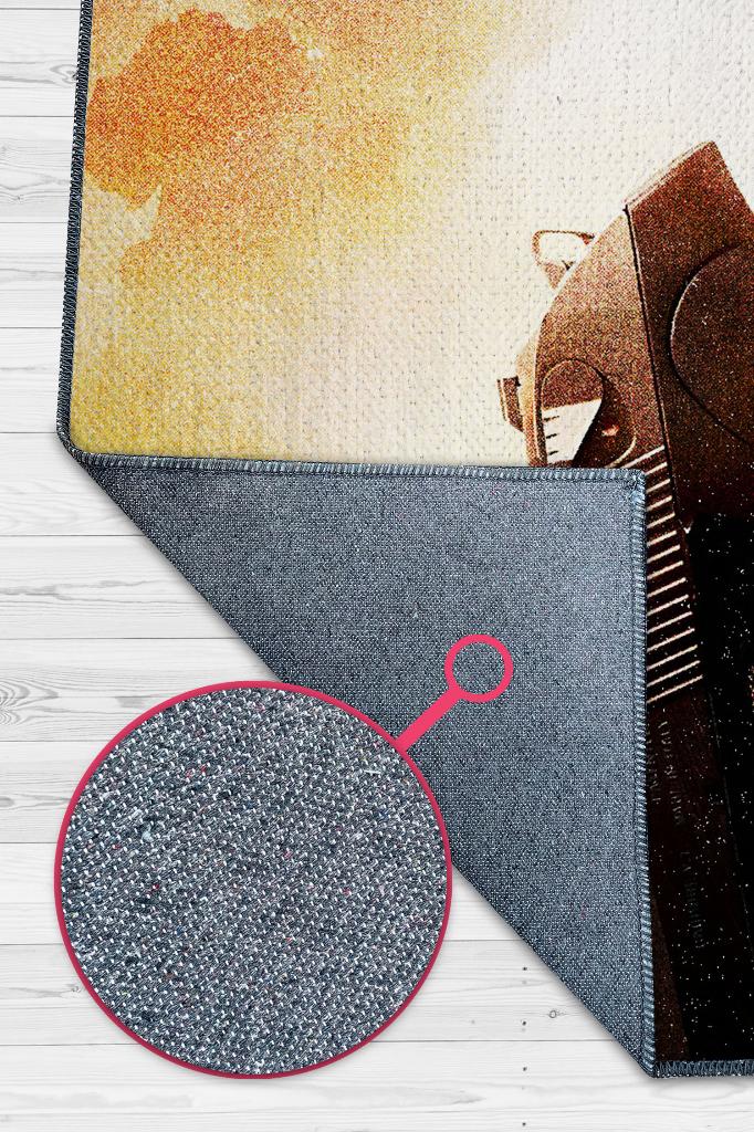 Tom'un Bölümü Çok Renkli Oyuncu Halıs Siyah Renk Gamer Temalı Rainbow Six Siege Sever Halı