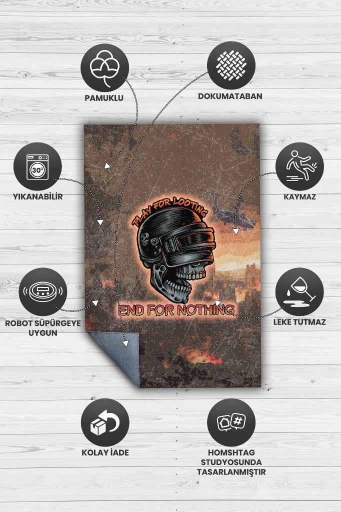 Toplamak İçin Oyna Çok Renkli Oyuncu Halısı Renkli Gamer Temalı Halı Pubg Sever Hediye Halı