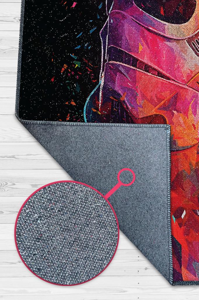 Trooper Film Halısı Star Wars Temalı Film Halısı Siyah Kırmızı Renkli Star Wars Filmi Halı