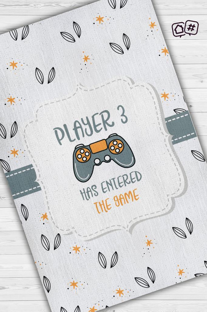 Üçüncü Oyuncu Geldi Beyaz Renkli Çocuk Odası Halısı Minimal Çocuk Halısı Bebek Temalı Halı