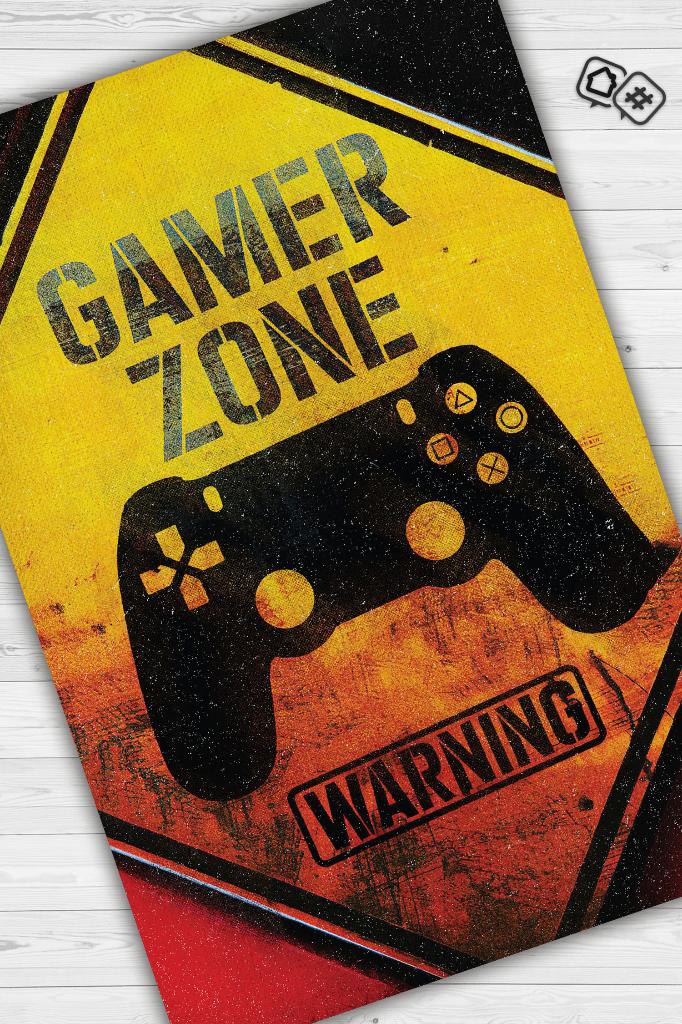 Uyarı Oyun Alanı Çok Renkli Oyuncu Halısı Zemini Siyah Renk Gamer Temalı Halı Oyuncuya Hediye
