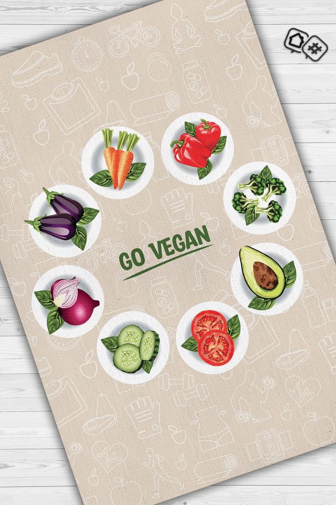 Vegan Ol Dekoratif Vegan Halısı