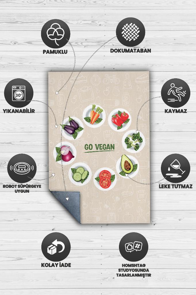 Vegan Ol Dekoratif Vegan Halısı