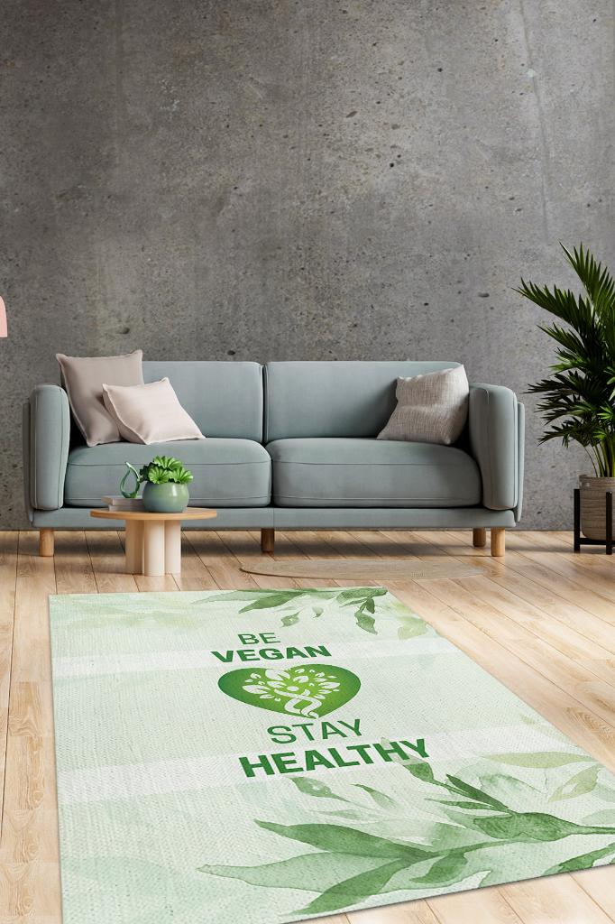 Vegan Ol Sağlıklı Kal Dekoratif Vegan Halısı