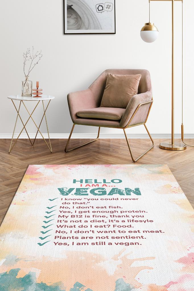 Veganın Cevapları Dekoratif Vegan Halısı