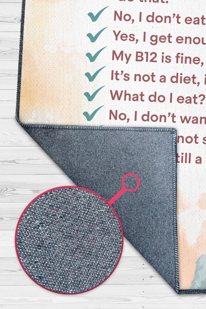 Veganın Cevapları Dekoratif Vegan Halısı