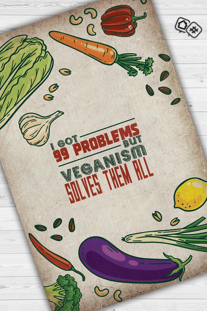 Veganlık Dekoratif Vegan Halısı