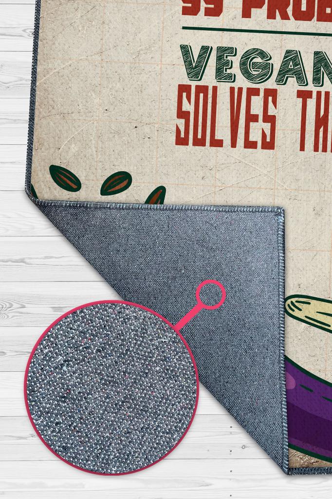 Veganlık Dekoratif Vegan Halısı