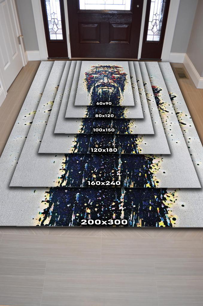 Walter Film Desenli Halı Breaking Bad Film Halısı Çok Renkli Geometrik Film Serisi Halı