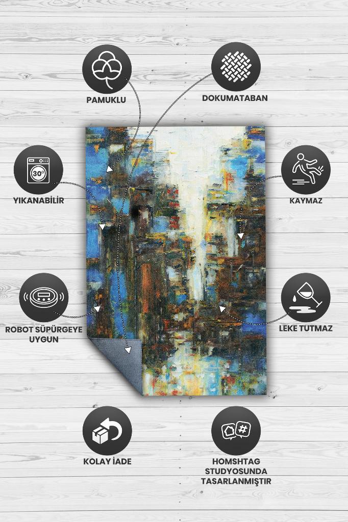 Yağmurlu Bir Hikaye Dekoratif Halı