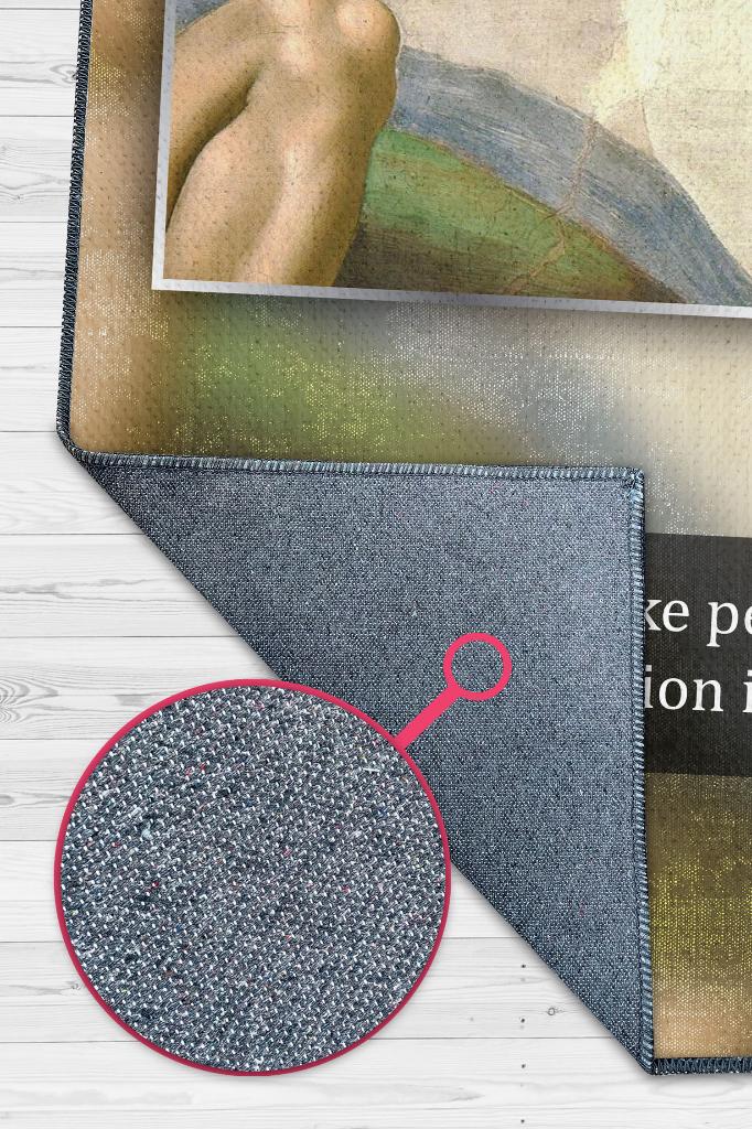 Yaratılış Michelangelo Sanat Sever Halısı Çok Renkli Halı Tablo Temalı Halılar Sanat Halısı