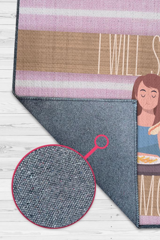 Diyete Başlıyorum Renkli Diyetisyen Halı Diyetisyen Ofisine Diyetisyen Temalı Hediye Halı