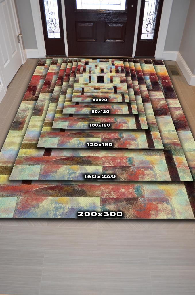 Yaza Çıkan Labirent Dekoratif Halı