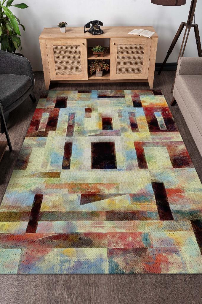 Yaza Çıkan Labirent Dekoratif Halı