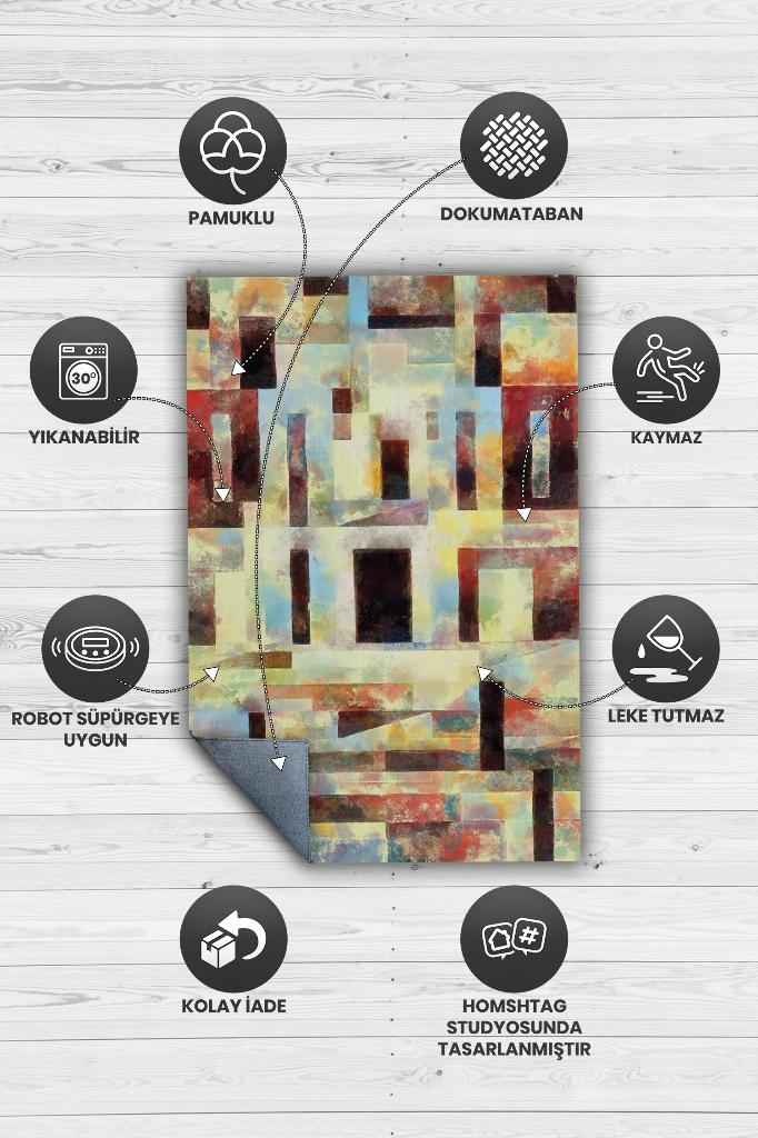 Yaza Çıkan Labirent Dekoratif Halı