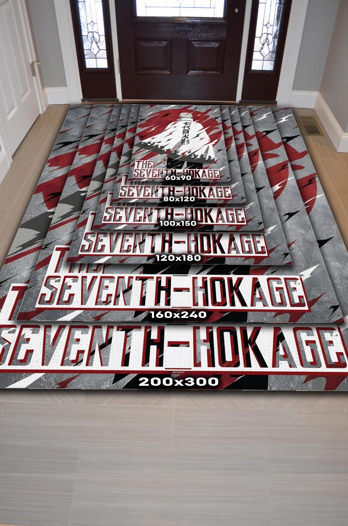 Yedinci Hokage Oldum Çok Renkli Dekoratif Anime Halısı Dokuma Tabanlı Anime Sever Halı