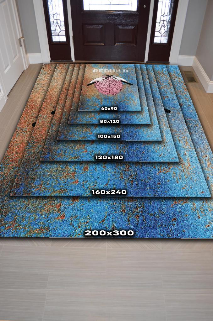 Yeniden Kodla Gösterir Dekoratif Halı