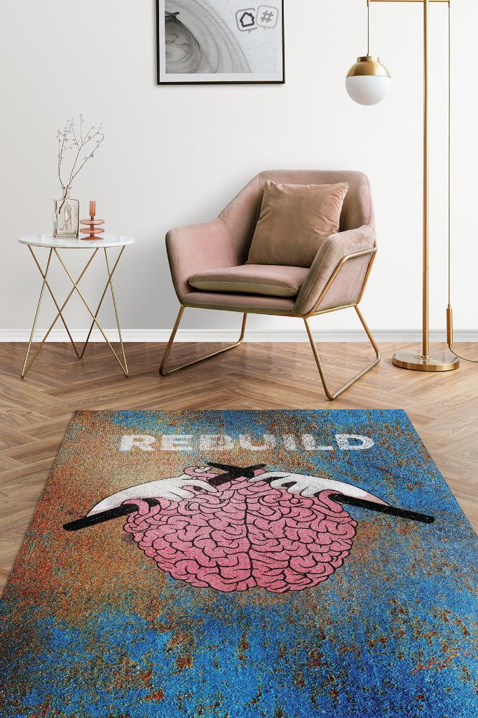 Yeniden Kodla Gösterir Dekoratif Halı