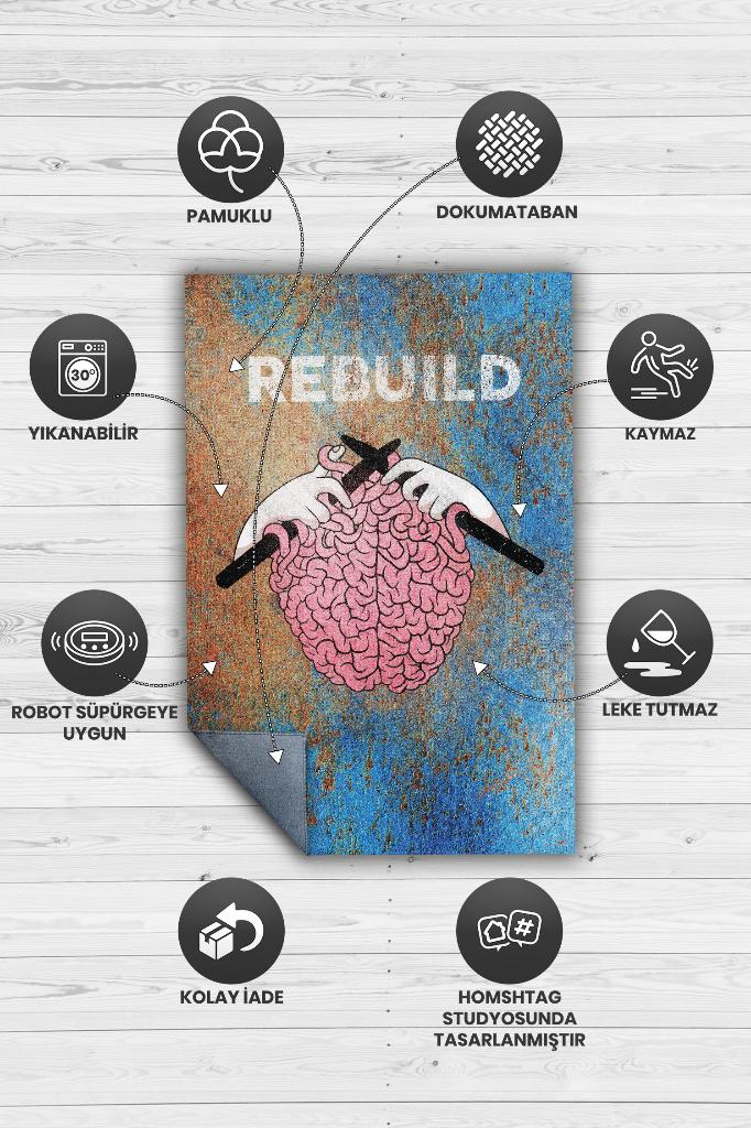 Yeniden Kodla Gösterir Dekoratif Halı