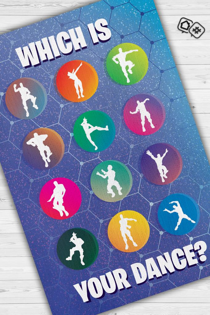 Your Dance Çok Renkli Oyuncu Halısı Mavi Renk Gamer Temalı Halı Fortnite Oyuncu Hediye Halı