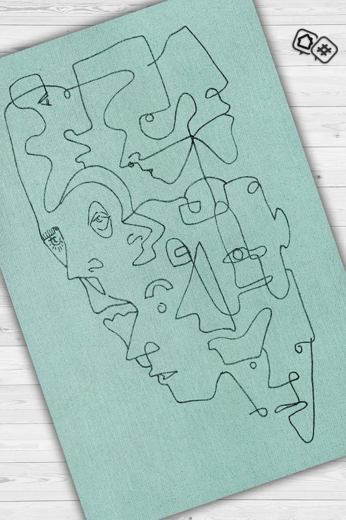 Yüzler Dekoratif Halı