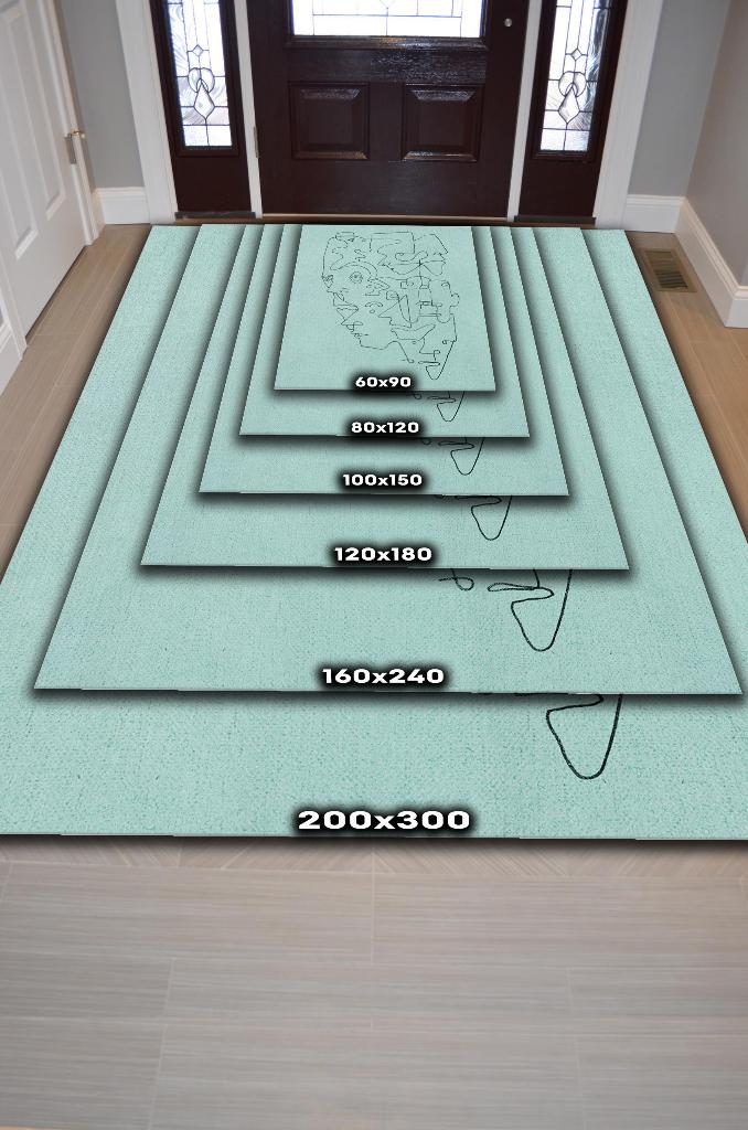 Yüzler Dekoratif Halı